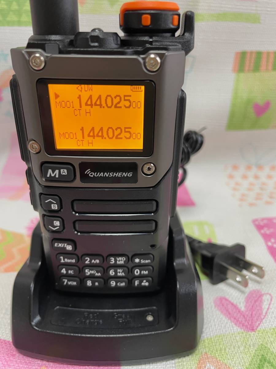 [送料無料] 未使用 UV-K6 38cm高利得アンテナ付 航空無線 エアーバンド 受信機 144/430 4バンド 最大5Wトランシーバー 日本語取説付 無線機