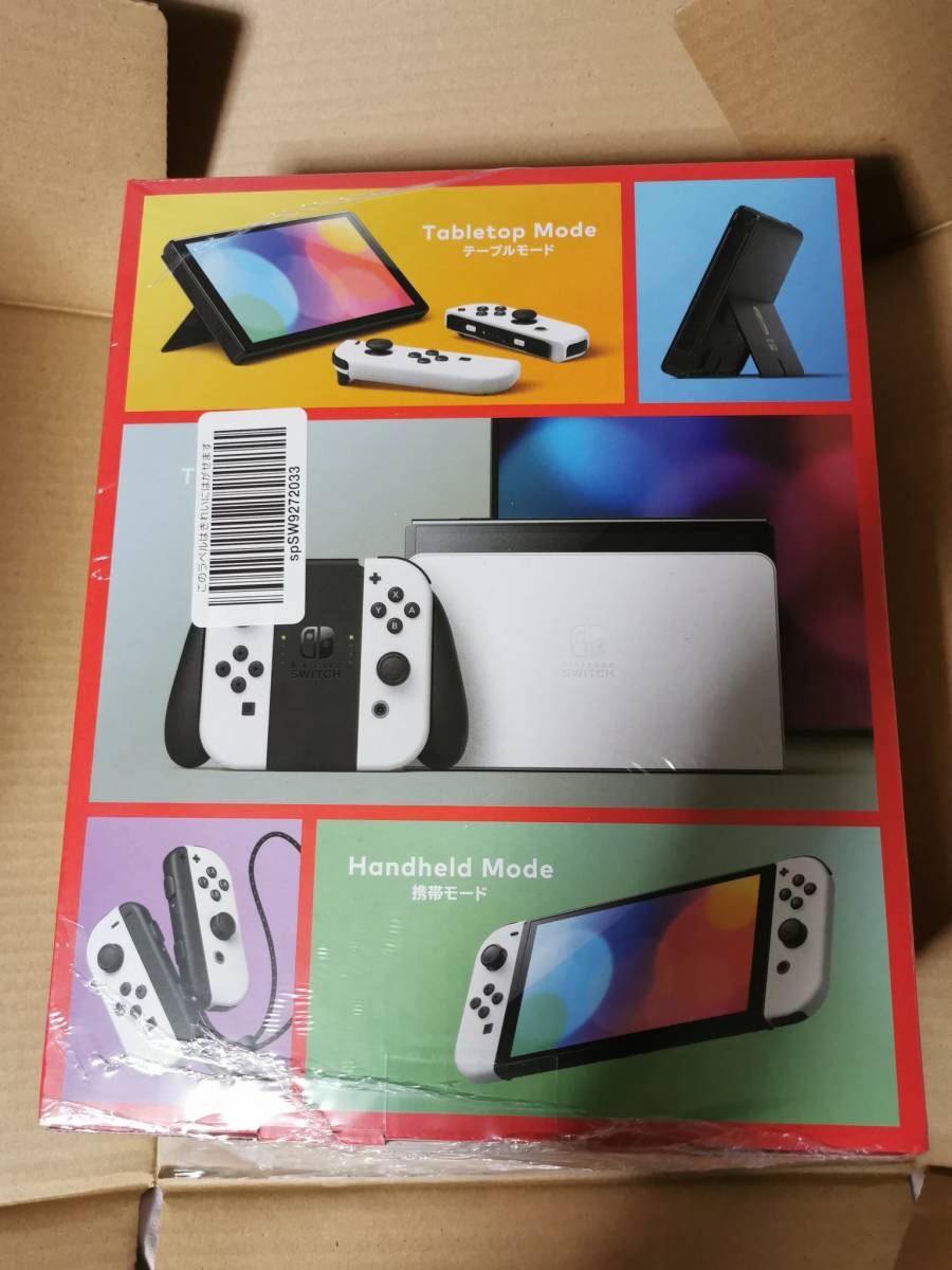 【送料無料】Nintendo Switch(有機ELモデル) Joy-Con(L)/(R) ホワイト　ニンテンドースイッチ　本体【新品未開封】☆