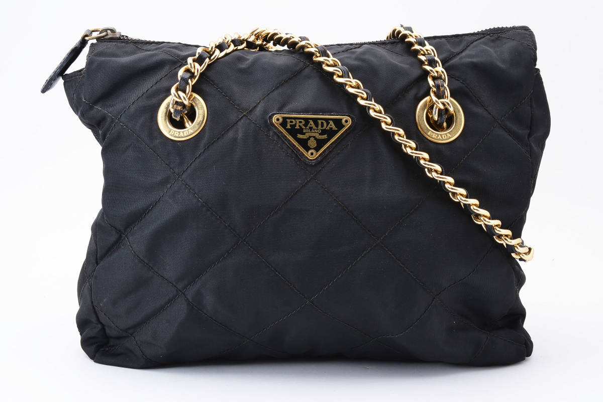 キルティング PRADA プラダ ショルダーバッグ チェーン トートバッグ 