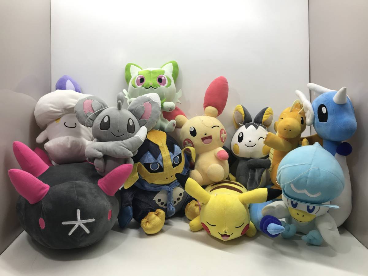【5384】ポケットモンスター ぬいぐるみ まとめ（ピカチュウ ナマコブシ ハクリュー クワッス ニャオハ プラスル ヒトモシ 他）中古品