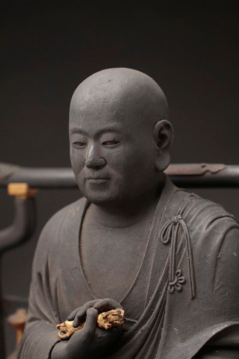 大正四年】弘法大師像 厨子入 古美術 仏像 （｜是空 真言 不動