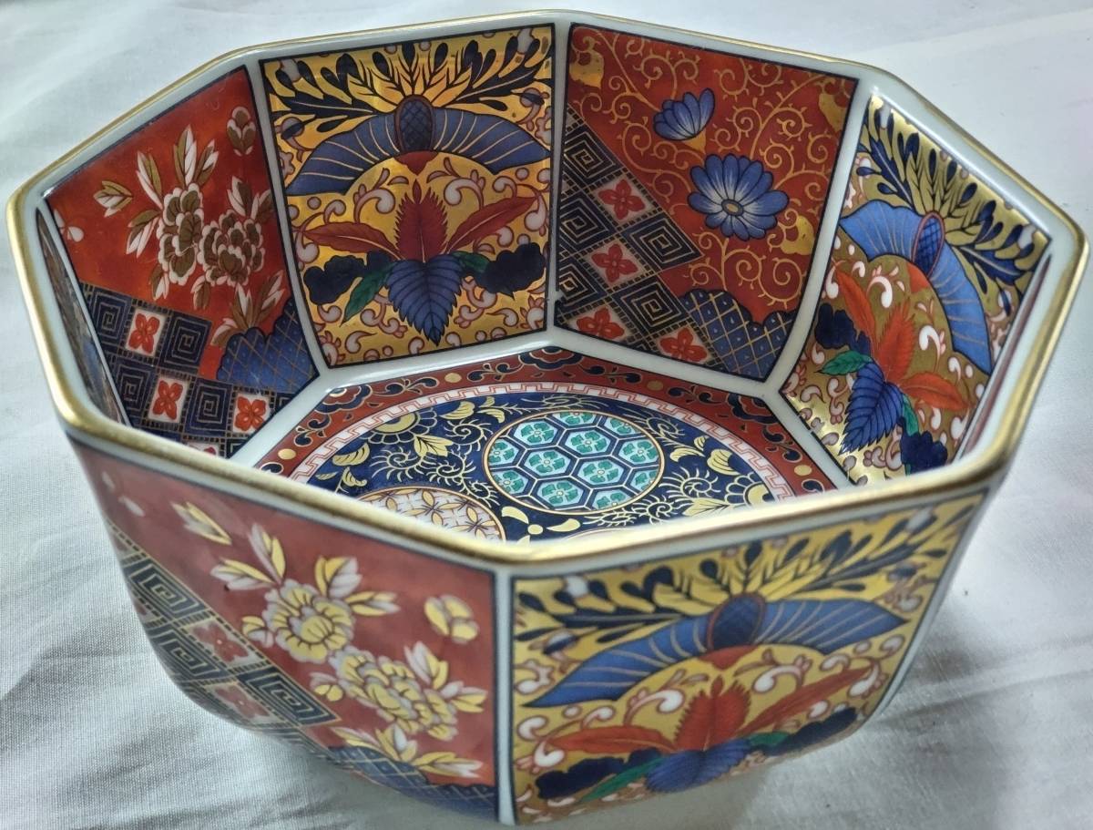 古伊万里　色絵　金彩　八角鉢　中鉢　深皿　盛皿　５客 極錦金彩古伊万里様式八角盛皿・小 2026年最新Yahoo!オークション | 木