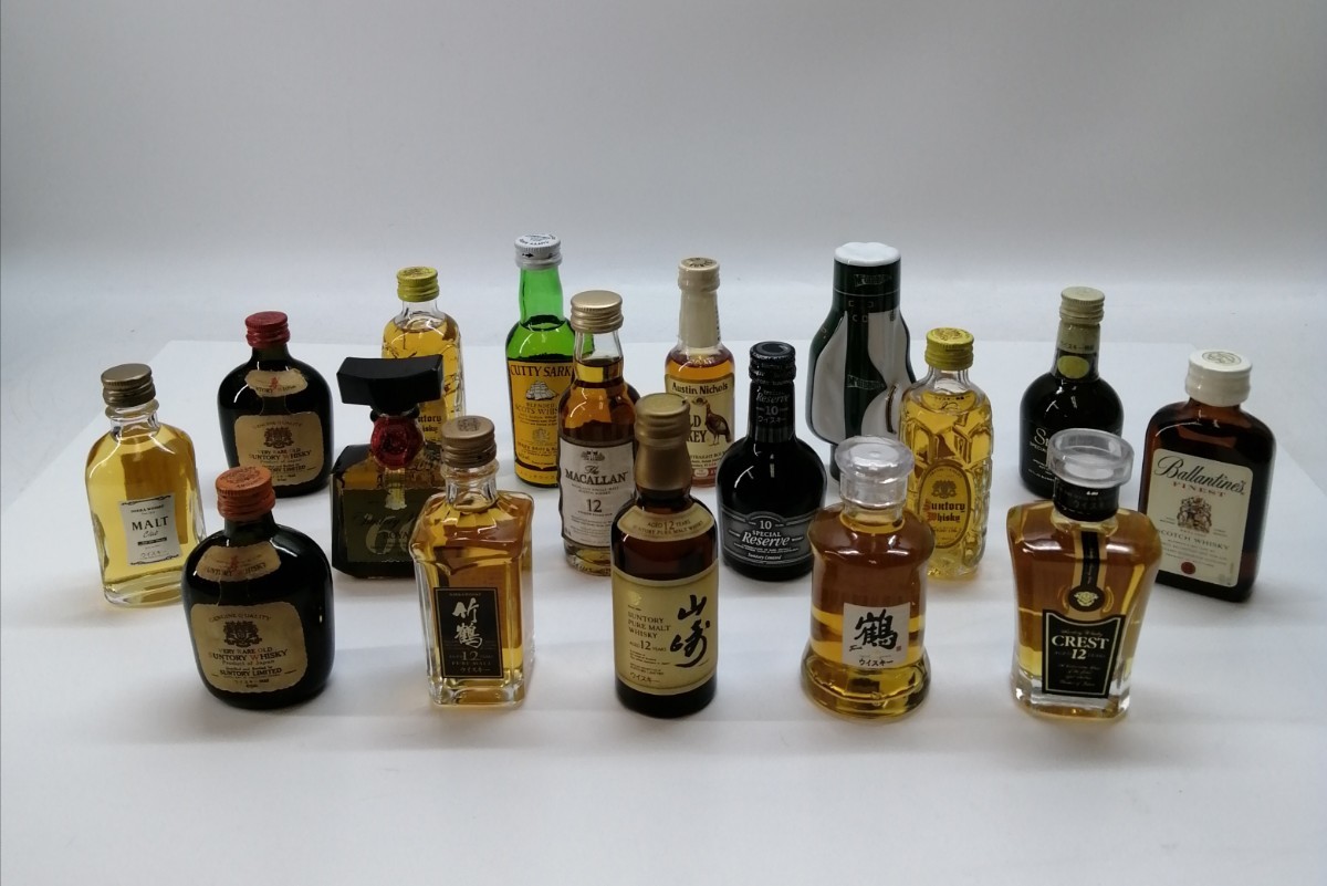 ミニボトル ウイスキー whiskey 17本セット 山崎 竹鶴 サントリー ROYAL 古酒