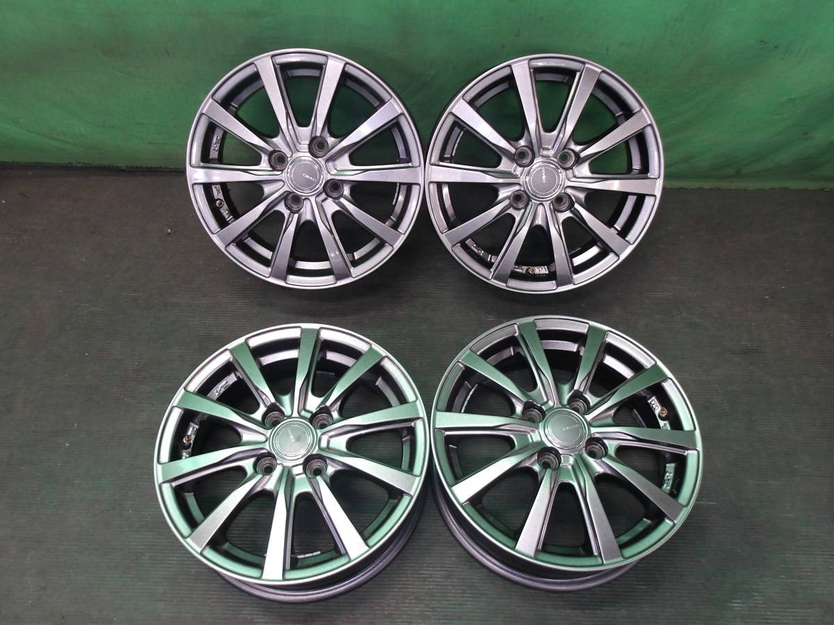 BRIDGESTONE ECO FORME 4.5Jx14 ＋46 PCD100 4H アルミホイール 4本 