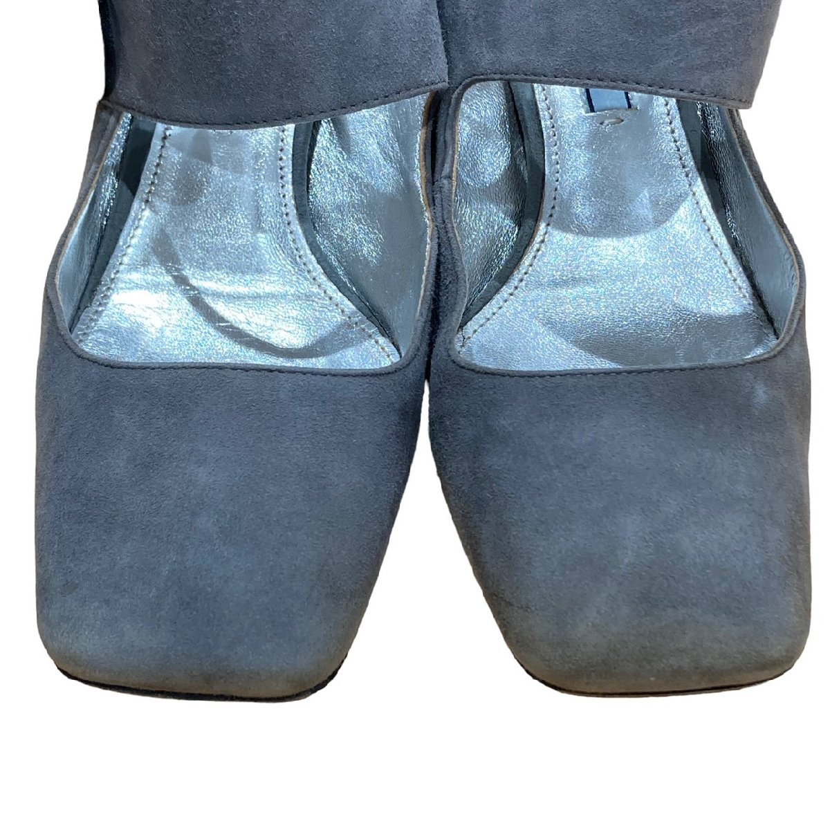 PRADA プラダ スエード チャンキーソール パンプス 35 1/2 グレー系