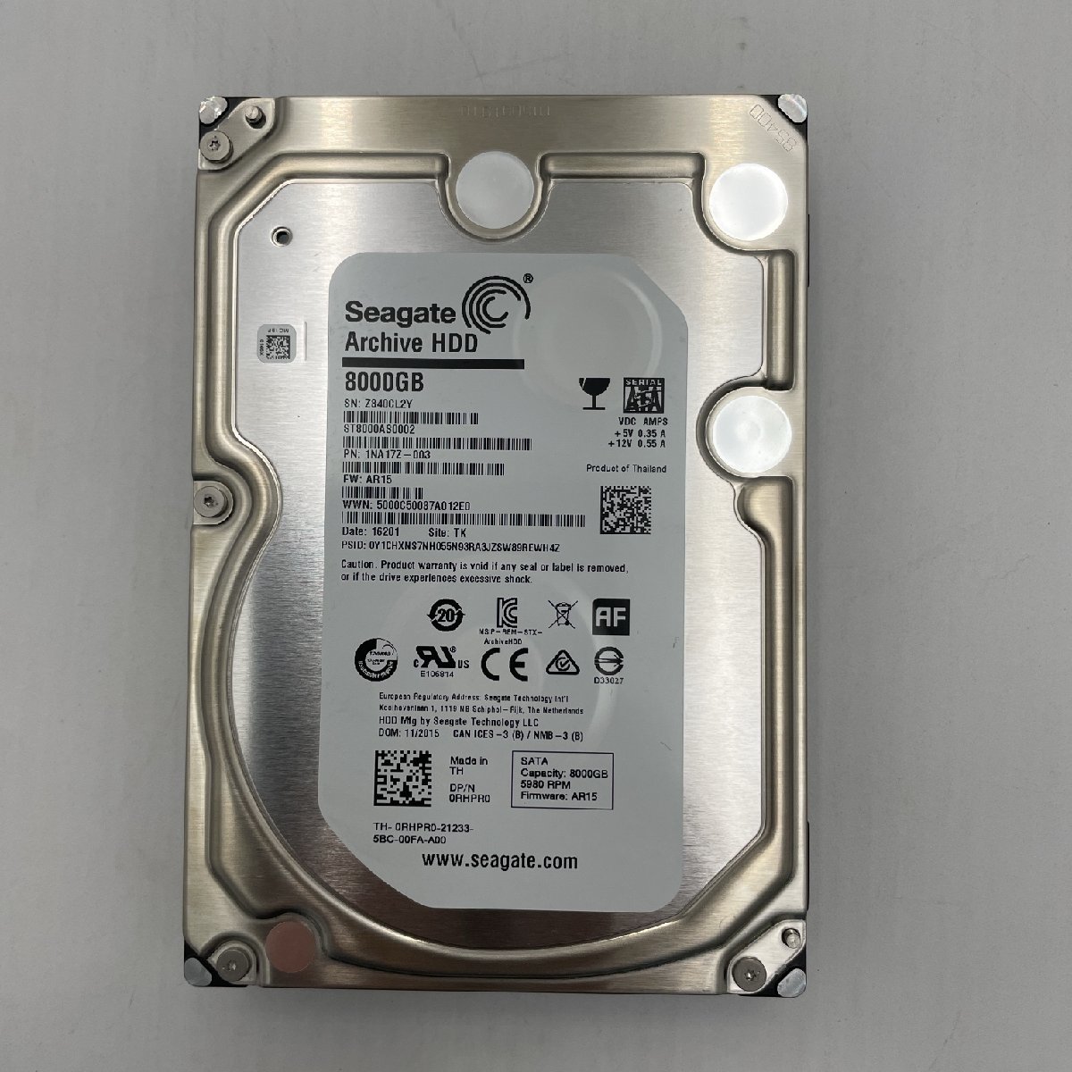 Seagate 8TB HDD ４台セット 動作確認済④ PC HDD増設 Seagate シーゲート Archive HDD ハードディスク④ 8TB 3.5