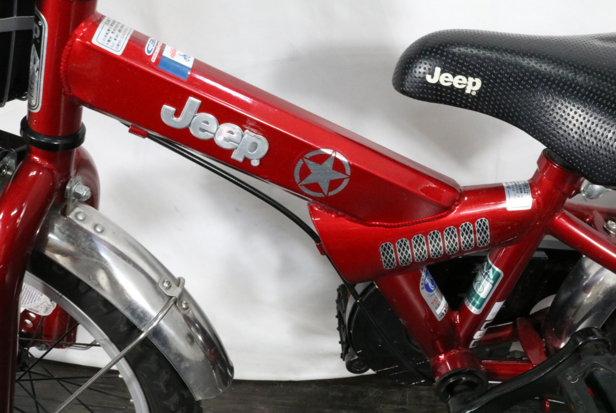 キッズサイクル 赤 ジープ 自転車 子供 Jeep 子供用自転車 16インチ