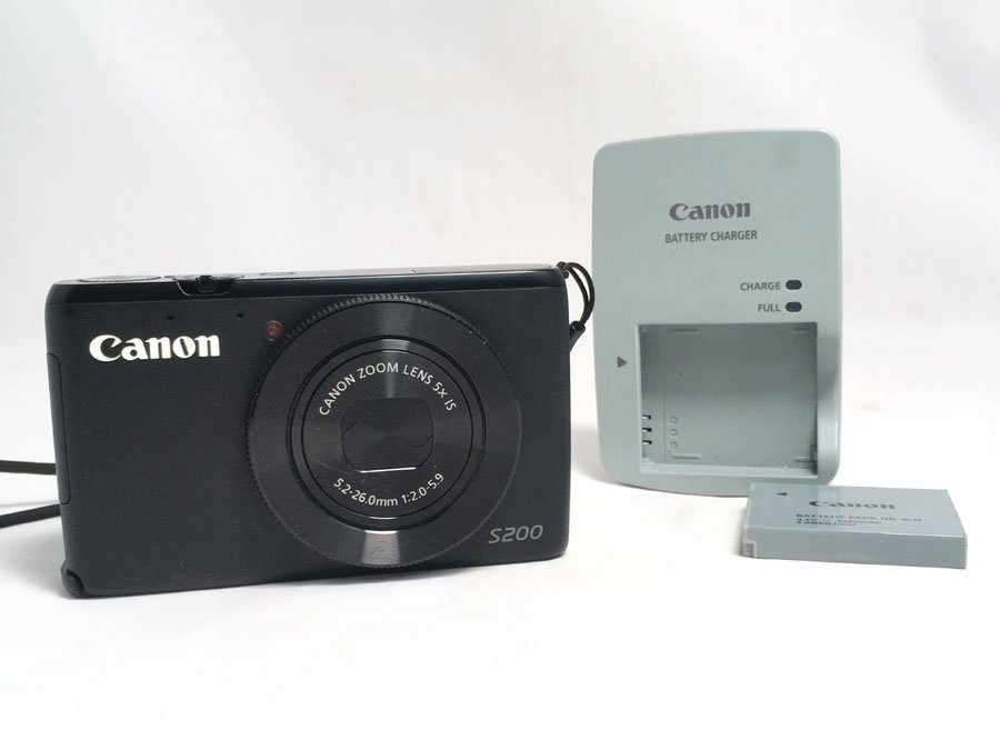 ☆動作品☆Canon キャノン PowerShot S200 コンパクトデジタルカメラ 黒 ブラック