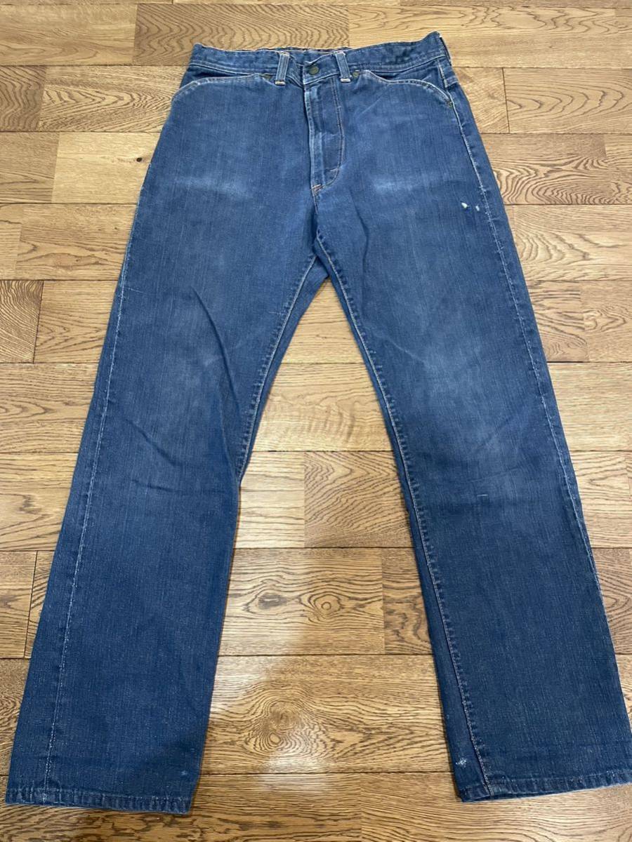 60s ROEBUCKS デニムパンツ ストレート GRIPPER ZIPPER セルビッチ 赤