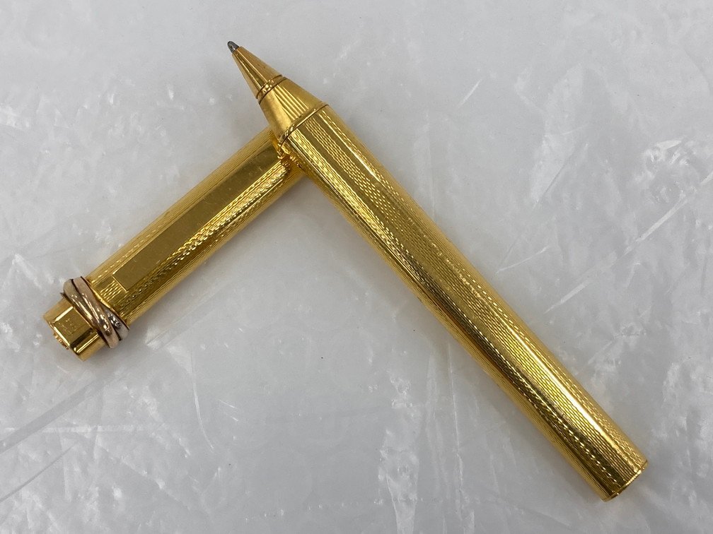 Cartier　カルティエ　トリニティ　マスト　ボールペン　金メッキ【BJAQ3028】