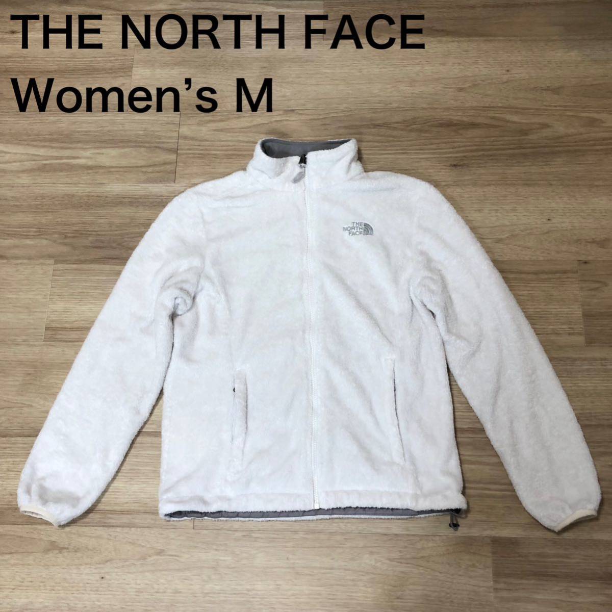 【送料無料】THE NORTH FACE ジップアップボアフリースジャケット白　レディースMサイズ　ザノースフェイスアウトドア