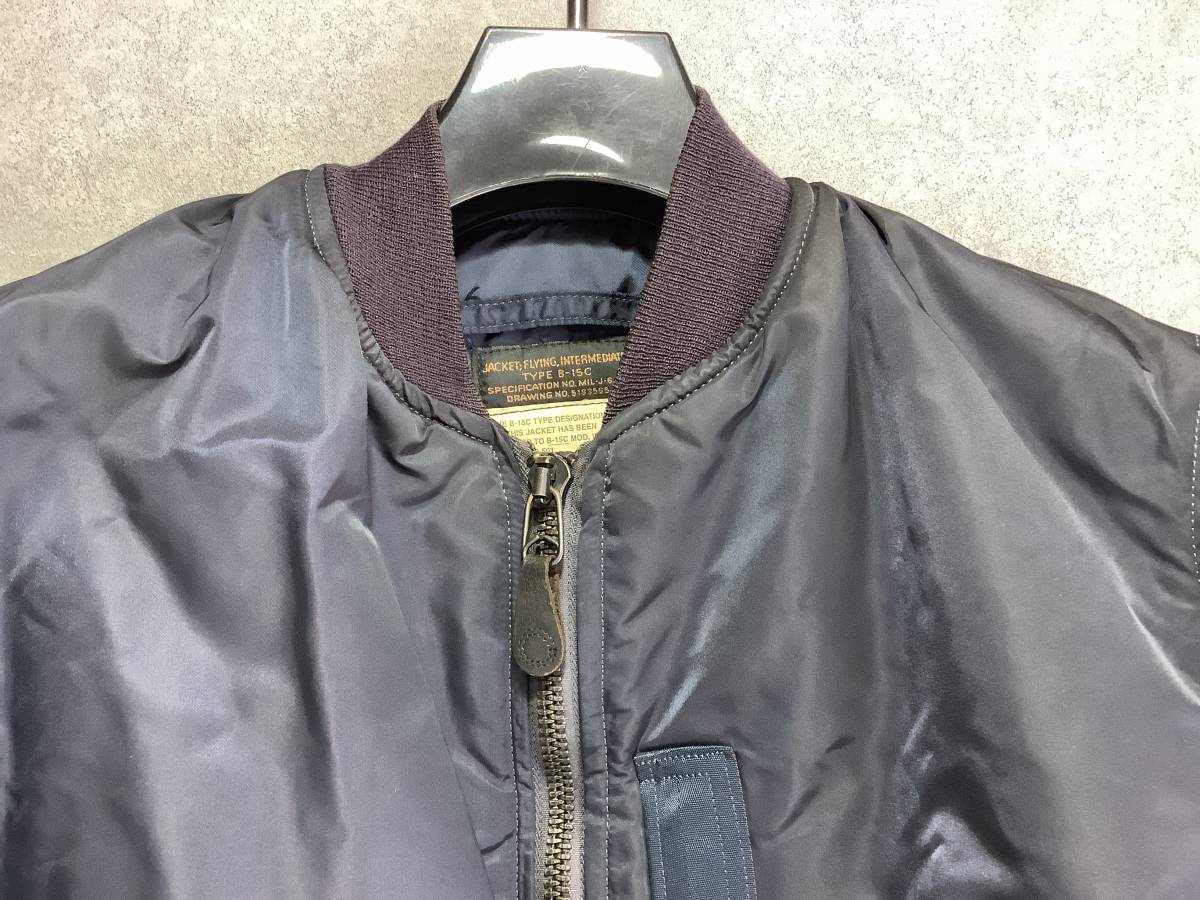 N 1円〜 ALPHA アルファ B-15C MOD フライトジャケット 復刻 50s AIR 