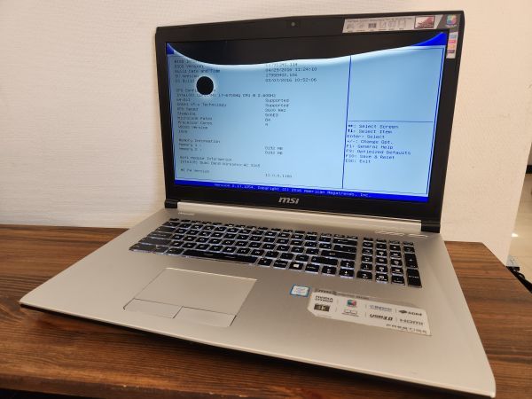 Core i7 HDD み AH47⁄W 即配 【MSI PE70 6QE 】BIOS確認/Core i7