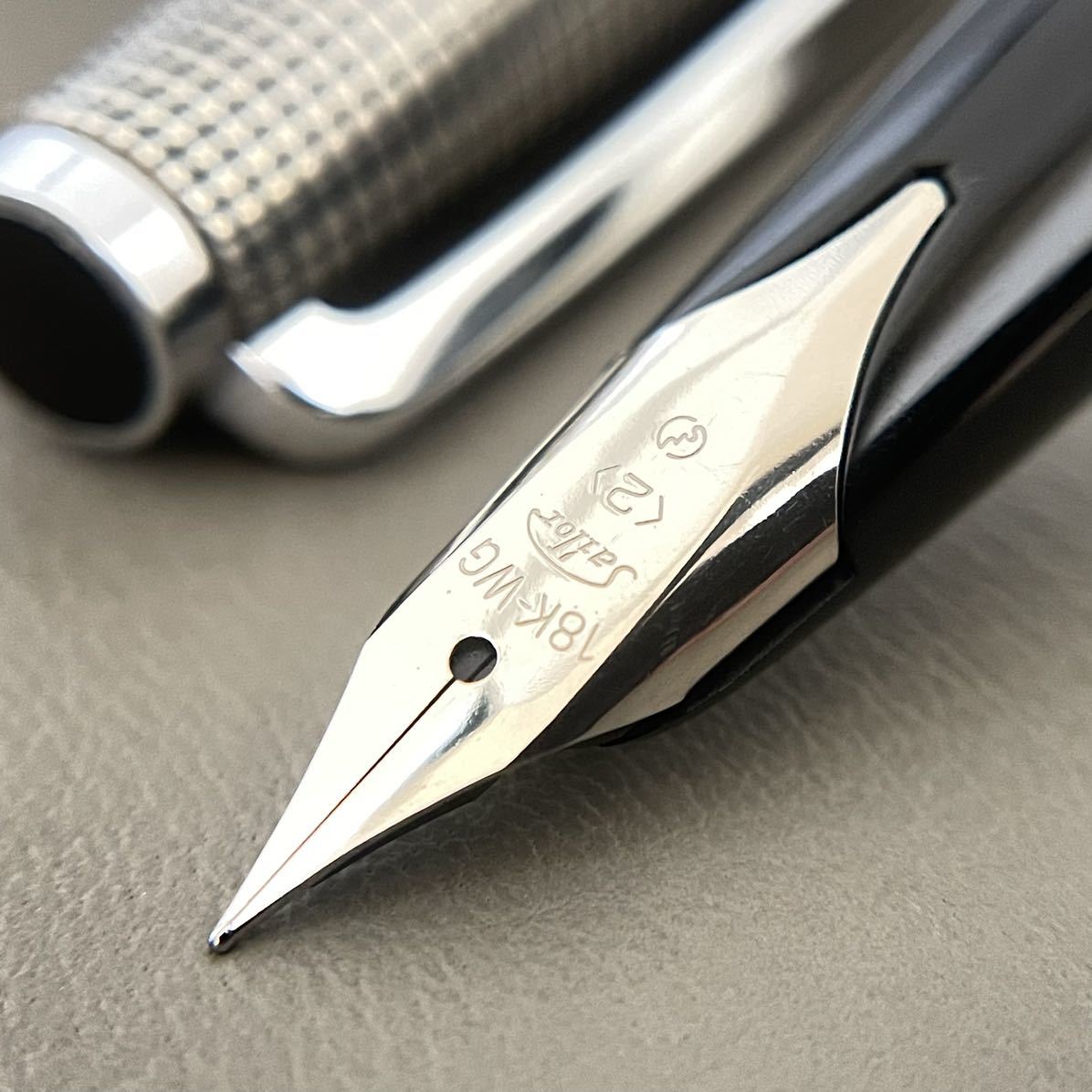 SAILOR 18K WG ホワイトゴールド セーラー silver 銀製 スターリングシルバー 万年筆 オリジナルケース付 japanese vintage fountain pen