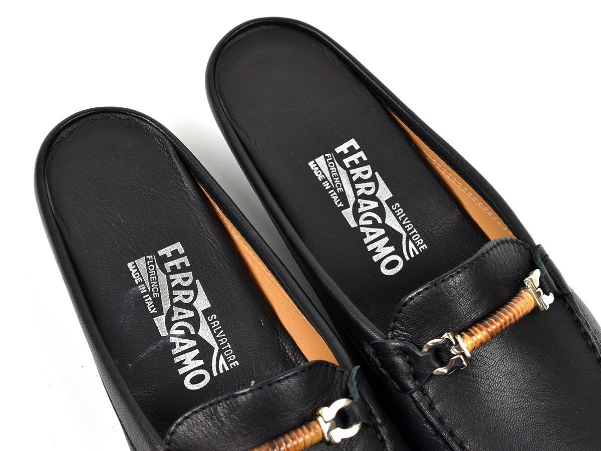 160983〇美品 Ferragamo フェラガモ ガンチーニ ドライビングシューズ 