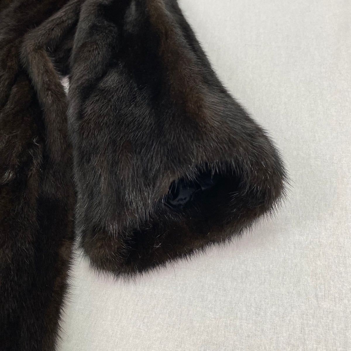 最高級ミンク 毛皮 ロングコート ダークブラウン リアルファー 11号 L