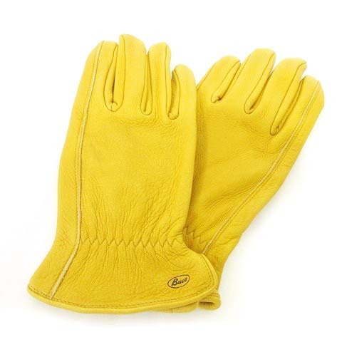 ザリアルマッコイズ THE REAL McCOY'S 美品 buco ディアスキン 手袋 BA14101 グローブ 鹿革 バイク カジュアル M マスタード イエロー ■U9
