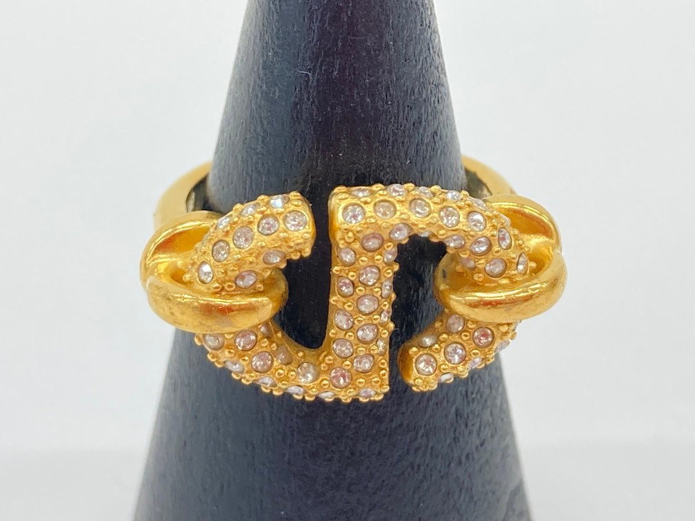 Christian Dior ディオール リング ラインストーン レディース アクセサリー【BJAR0024】