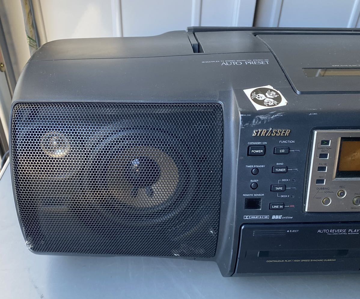 AIWA アイワ CDラジカセ CSD-SR8 STRASSER 音響機器 通電のみ確認 現状