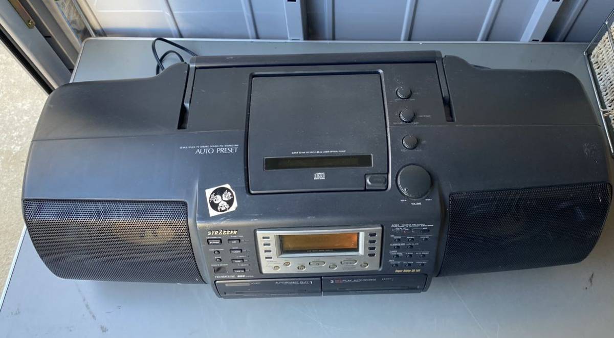 AIWA アイワ CDラジカセ CSD-SR8 STRASSER 音響機器 通電のみ確認 現状