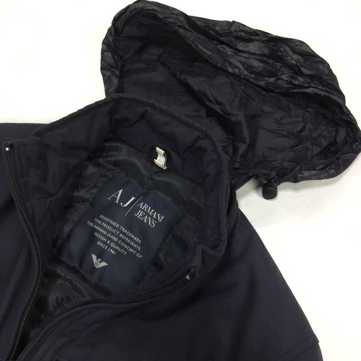 ARMANI JEANS/アルマーニ ジーンズ 強保温 ポリ綿 MA-1 紺/ネイビー 