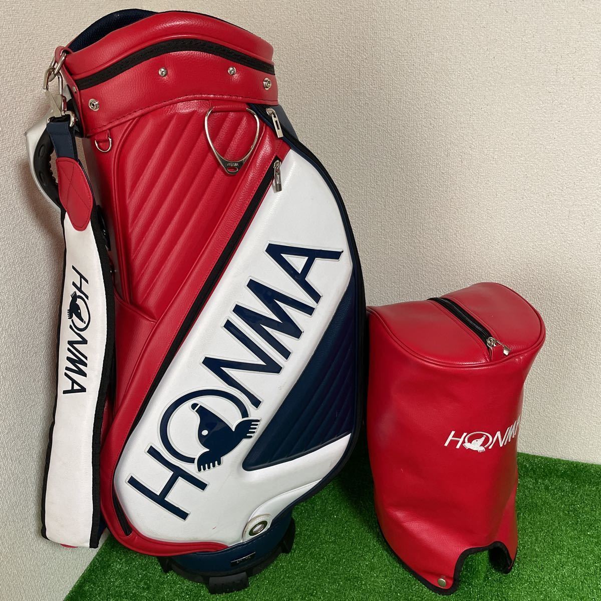 【B-126】HONMA ホンマ キャディバッグ CB-12003（レッド／ネイビー／ホワイト）
