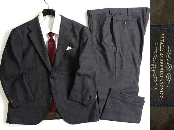 KASHIYAMA the Smart Tailor カシヤマ オンワード樫山 伊製生地 CANONICO Super 110'sウール 2B ジャケット パンツ スーツ ▲050▼bus9073a