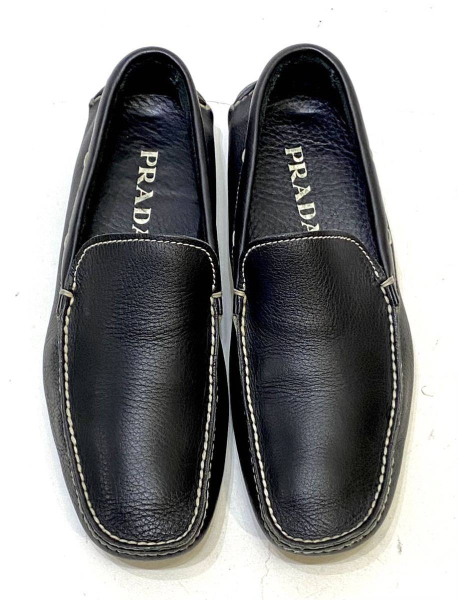 PRADA MENS レザードライビングシューズ プラダ モカシン スリッポン