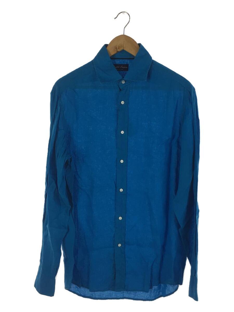 RALPH LAUREN◆長袖シャツ/M/リネン/BLU
