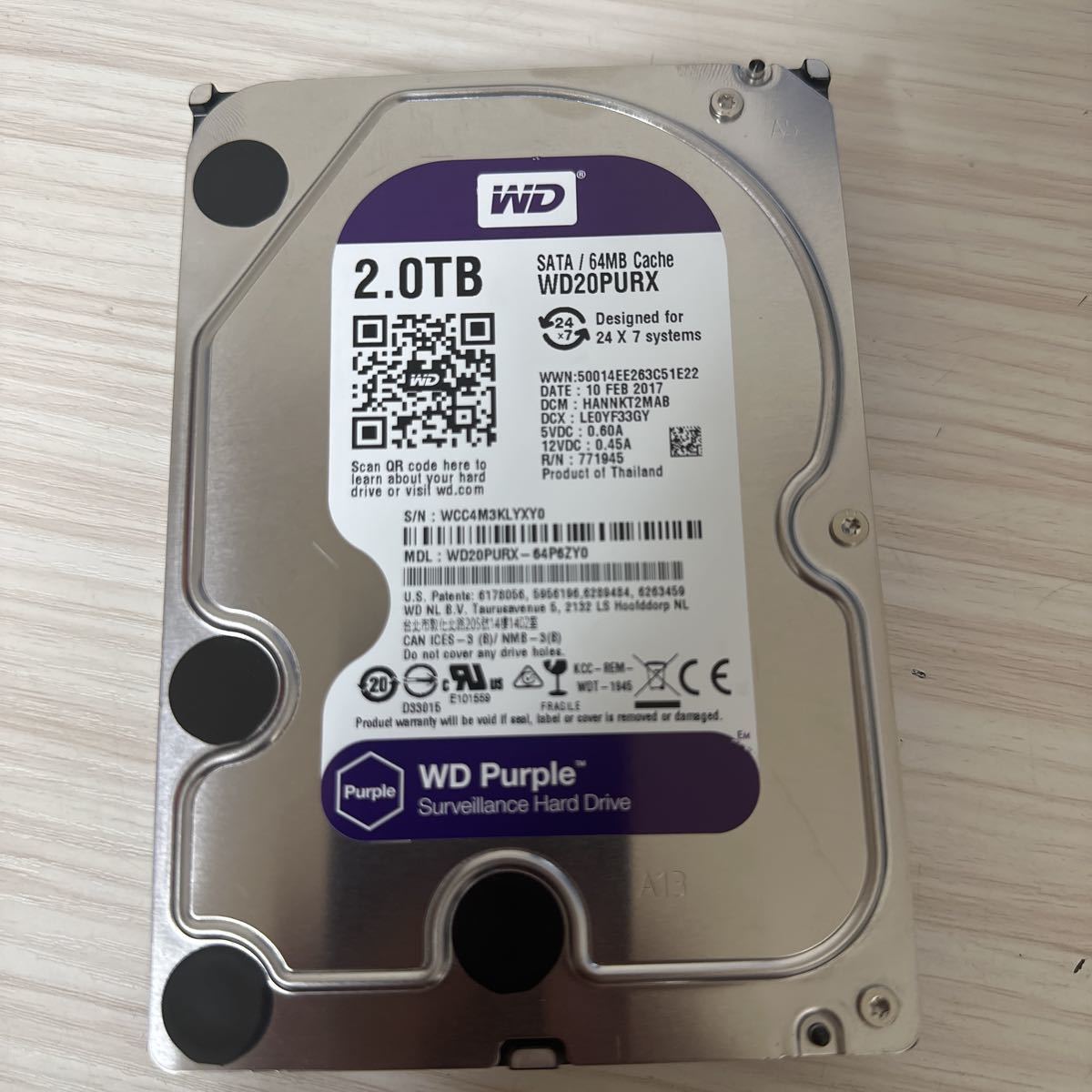 検品済み/使用973時間】HGST 4TB HDD HUS724040ALE640 管理:ア-44