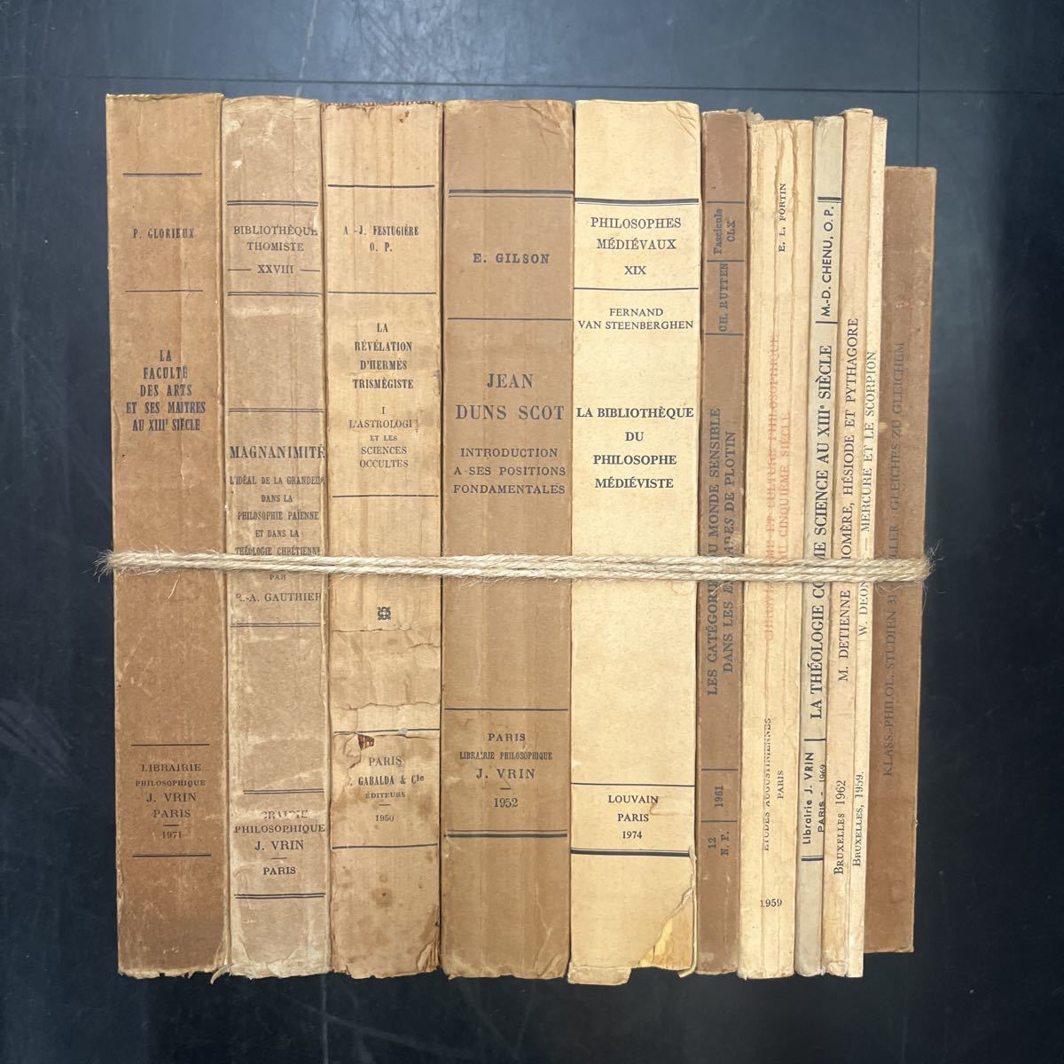 j1027-7.洋書まとめセット/ディスプレイ/インテリア/小物/装飾/ヴィンテージ/クラシック/アンティーク/フランス/哲学/