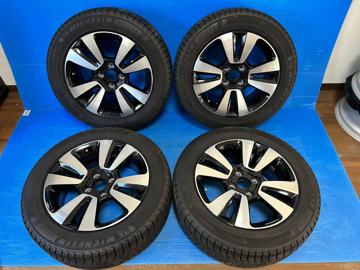 シトロエンC3 純正 16インチ 16x6.5J PCD108/4H、205/55R16 94H ミシュラン X-ICE3+ スタッドレス 中古4本 2018年製 バリ山