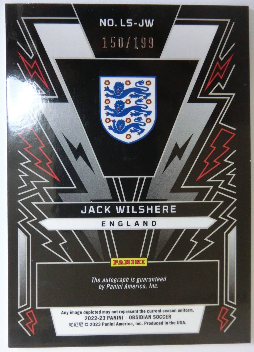 ジャック・ウィルシャー Jack Wilshere auto アーセナル イングランド