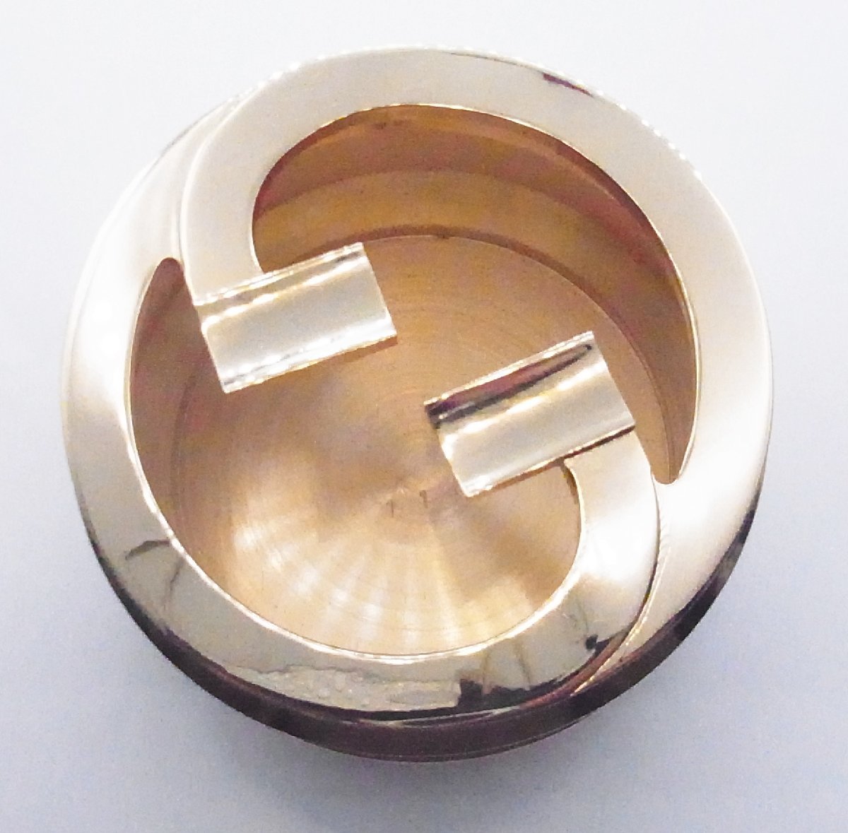 GUCCI グッチ☆インターロッキングG 灰皿 ゴールドカラー☆未使用品☆喫煙具 インテリア ハイブランド☆Z1028313