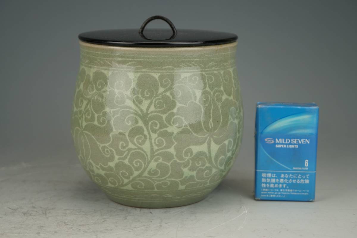 水指 | 茶道具 鳳青磁 -茶道具 2026年最新Yahoo!オークション 唐花草紋 