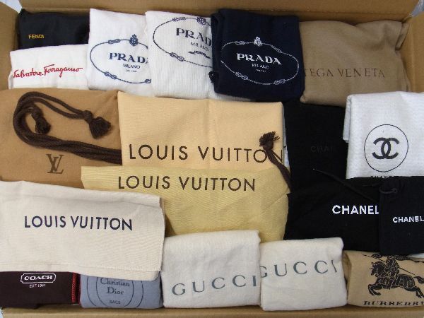 1円 ■極美品〜■ ルイヴィトン シャネル グッチ プラダ ディオール 等 保存袋 巾着 バッグ用 200点以上 大量セット まとめ売り DA5298