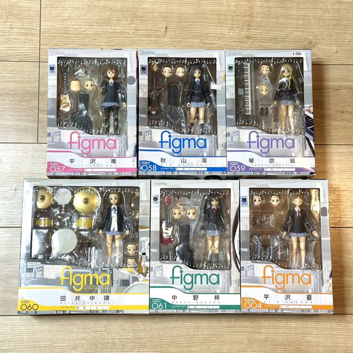 figma けいおん! 6体セット 平沢唯、秋山澪、琴吹紬、田井中律、中野梓 