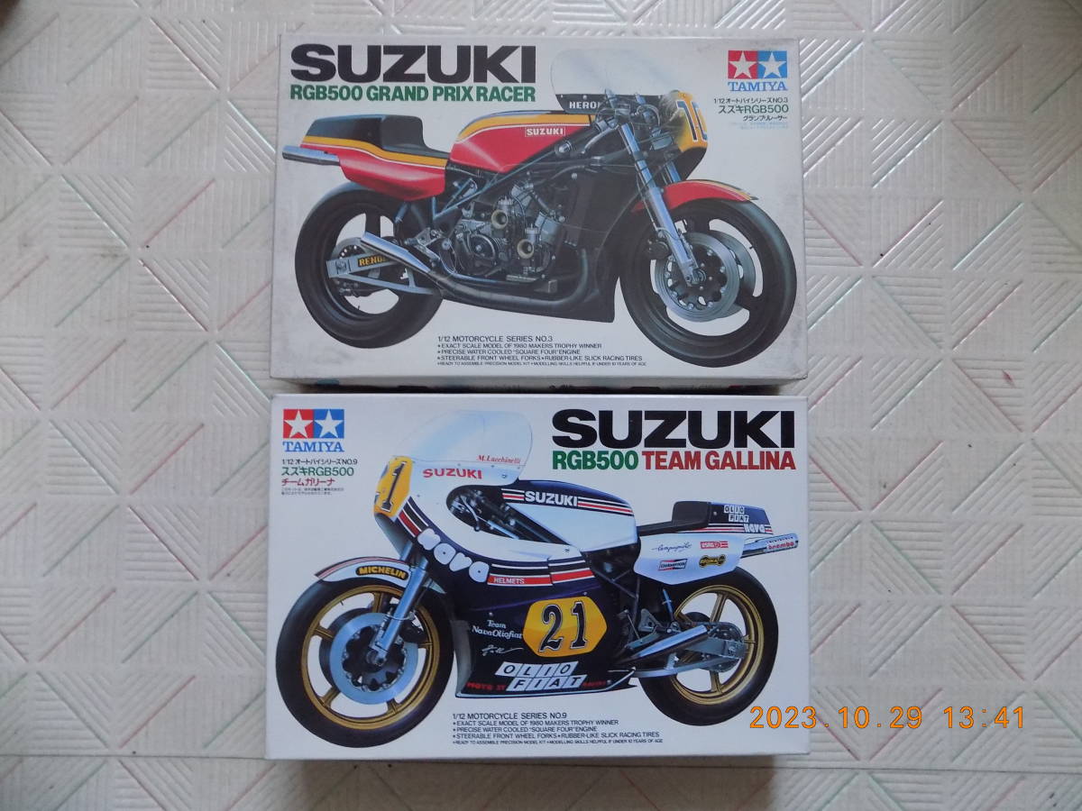 100%新品，2025 SUZUKI RGB500 GRAND PRIXRECERとRGB500 TEAM GALLINA TAMIYA 1/12 MOTORCYCLE SERIES NO3と9(スズキ)｜売買されたオークション情報、yahooの商品情報をアーカイブ公開 - オークファン スズキ