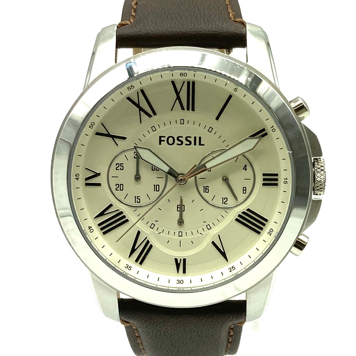 0289♭【1円開始】FOSSIL フォッシル 腕時計 GRANT クロノグラフ 