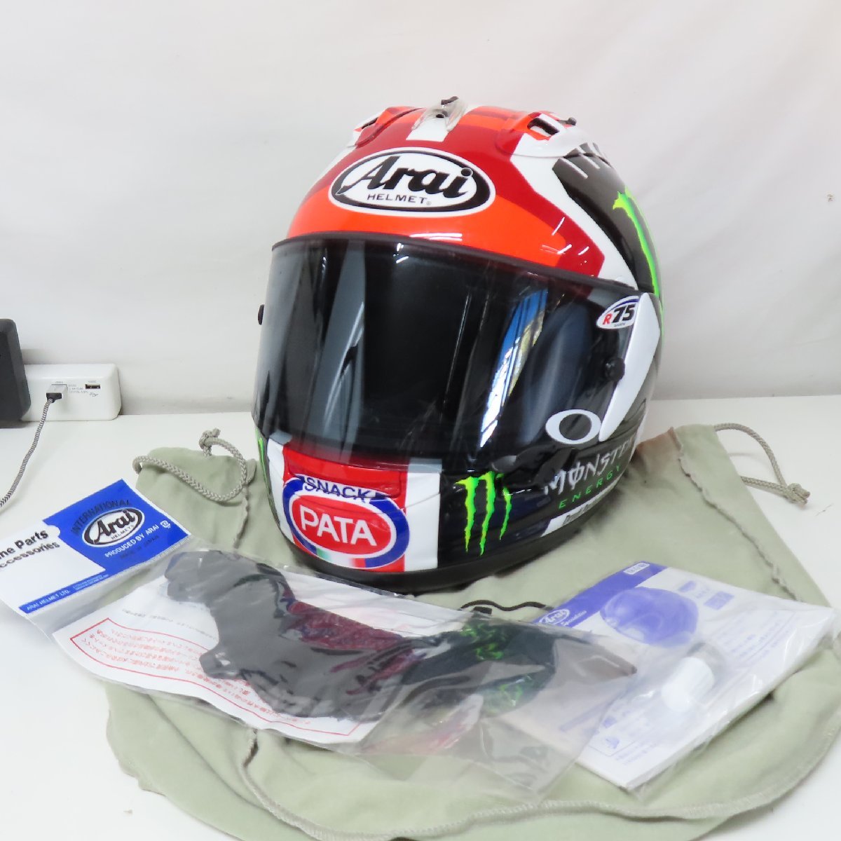 Arai RX-7X アライ レーシングスポイラー - グラスホワイト REA SB2 