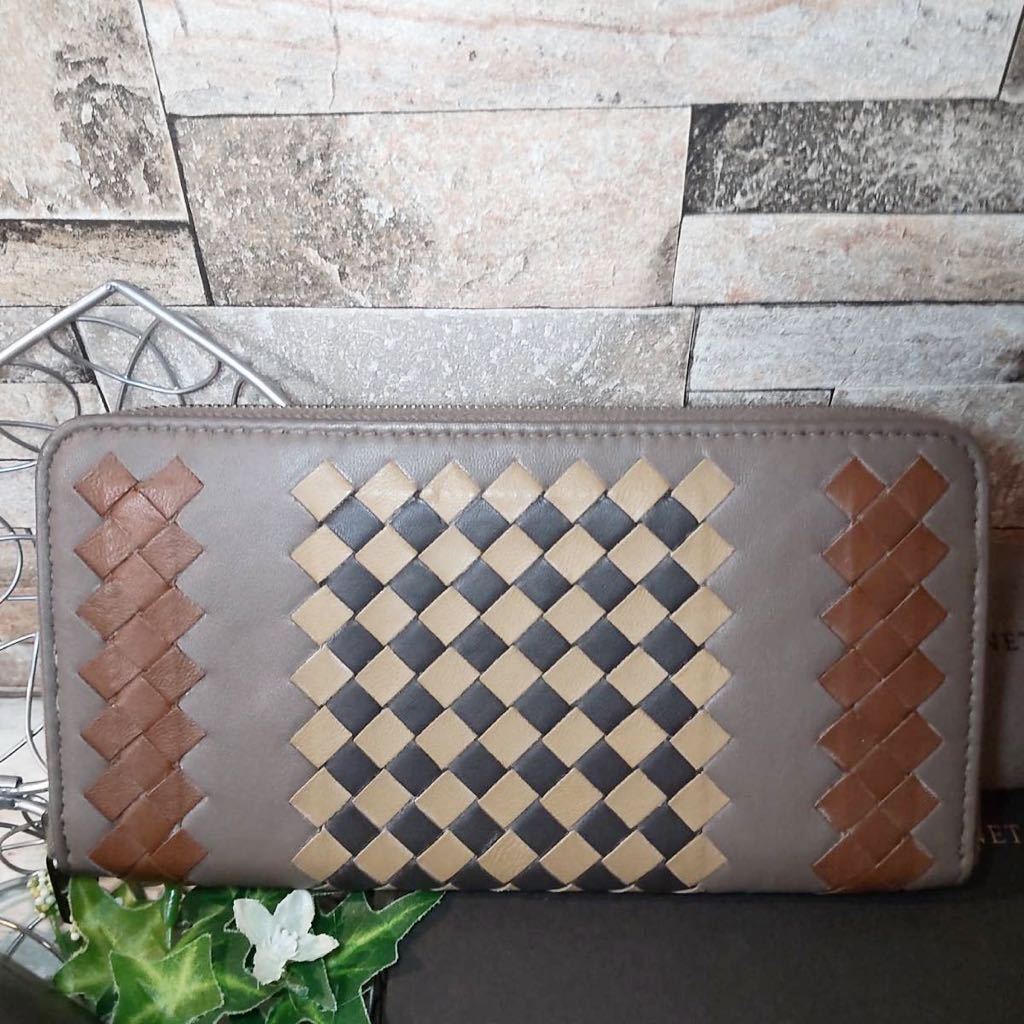 1円【至高の逸品】BOTTEGA VENETA ボッテガヴェネタ 長財布 ラウンド 