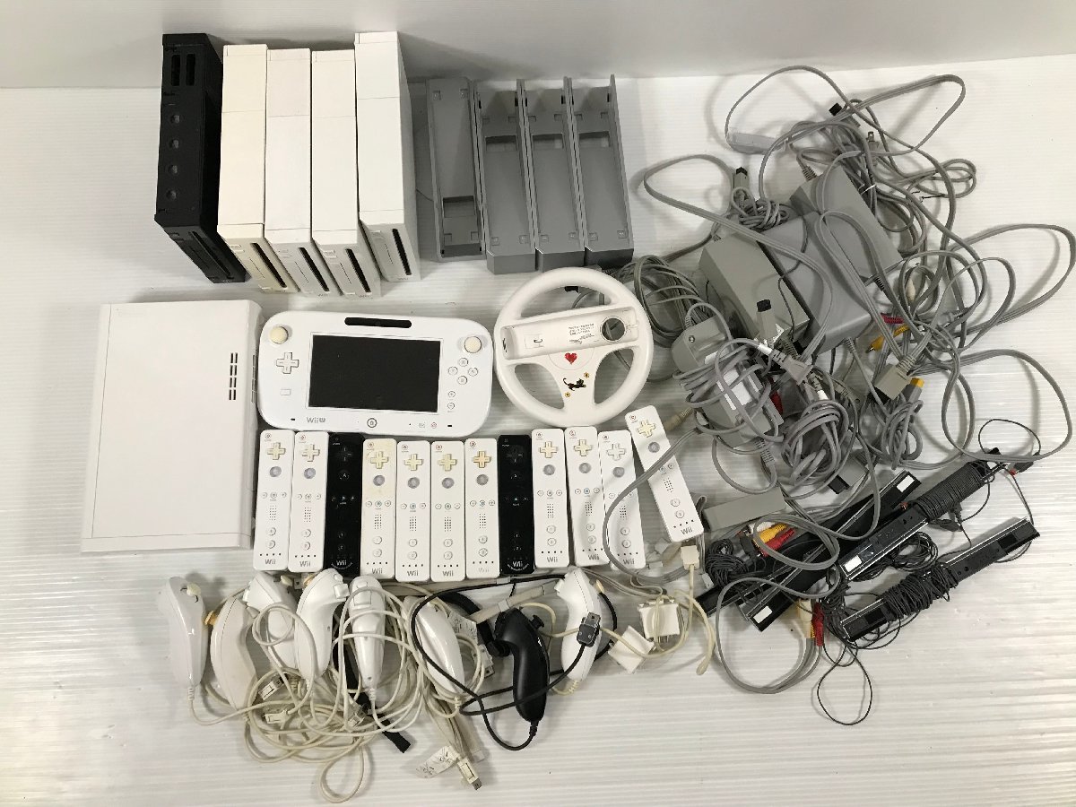 低価，セール Nintendo 任天堂 Wii WiiU 本体 Gamepad センサーバー ACアダプター リモコン ヌンチャク ハンドル 他 まとめ 大量 ジャンク(Wii U本体)｜売買されたオークション情報、yahooの商品情報をアーカイブ公 Wii U本体