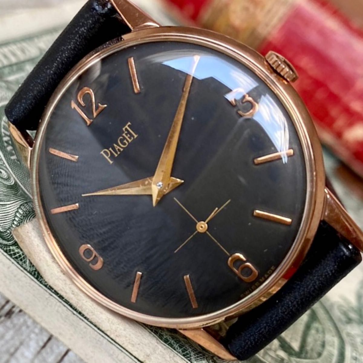 ピアジェ Piaget ヴィンテージ 手巻き メンズ腕時計 ブラック