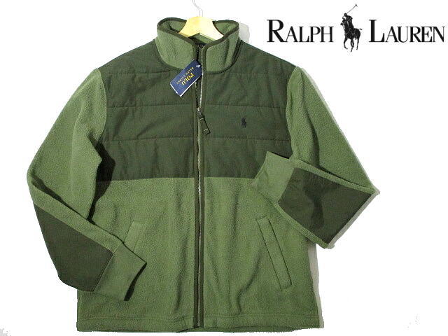 定価39600円■ 新品 未使用　即決　安い！　ポロ ラルフローレン　切り替え　フリースジャケット　Lサイズ　カーキ　POLO RalphLauren