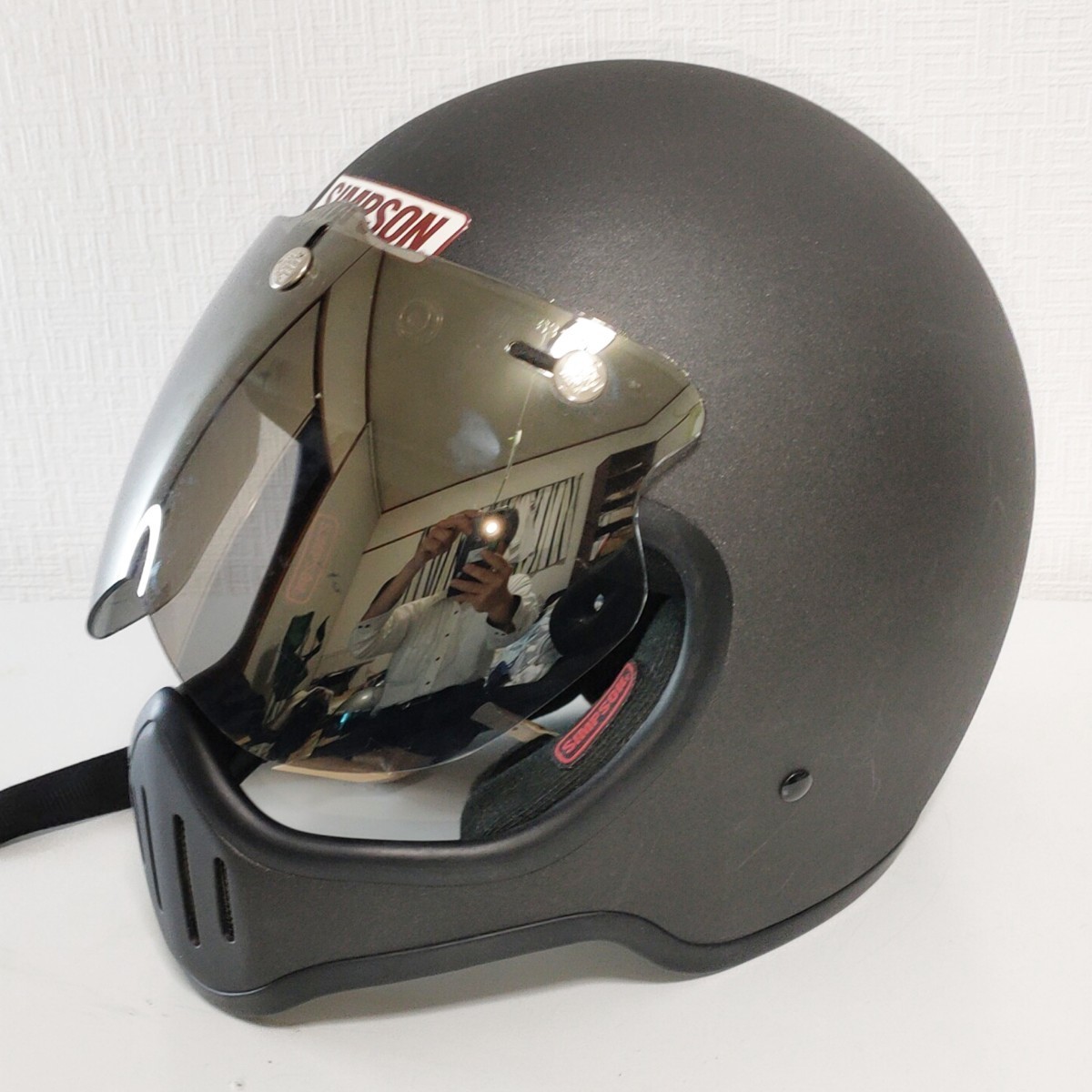 SALE，新作登場 SIMPSON M50 フルフェイス ヘルメット マットブラック シンプソン 5つボタン SG規格 サイズＬ カバー付き 定価50000円程(Lサイズ)｜売買されたオークション情報、yahooの商品情報をアーカイブ公開 フルフェイス（オフロード用）