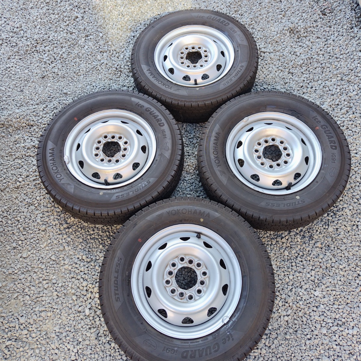 品質保証，100%新品 社外スチールホイール 12&times;3.5J+34 4H マルチ 100 110 114.3 Y IG91 145/80R12 80/78N LT 6PR相当 4本 2021年(スタッドレスタイヤ)｜売買されたオークション情報、yahooの商品情報をアーカイブ公開 - オーク 4穴