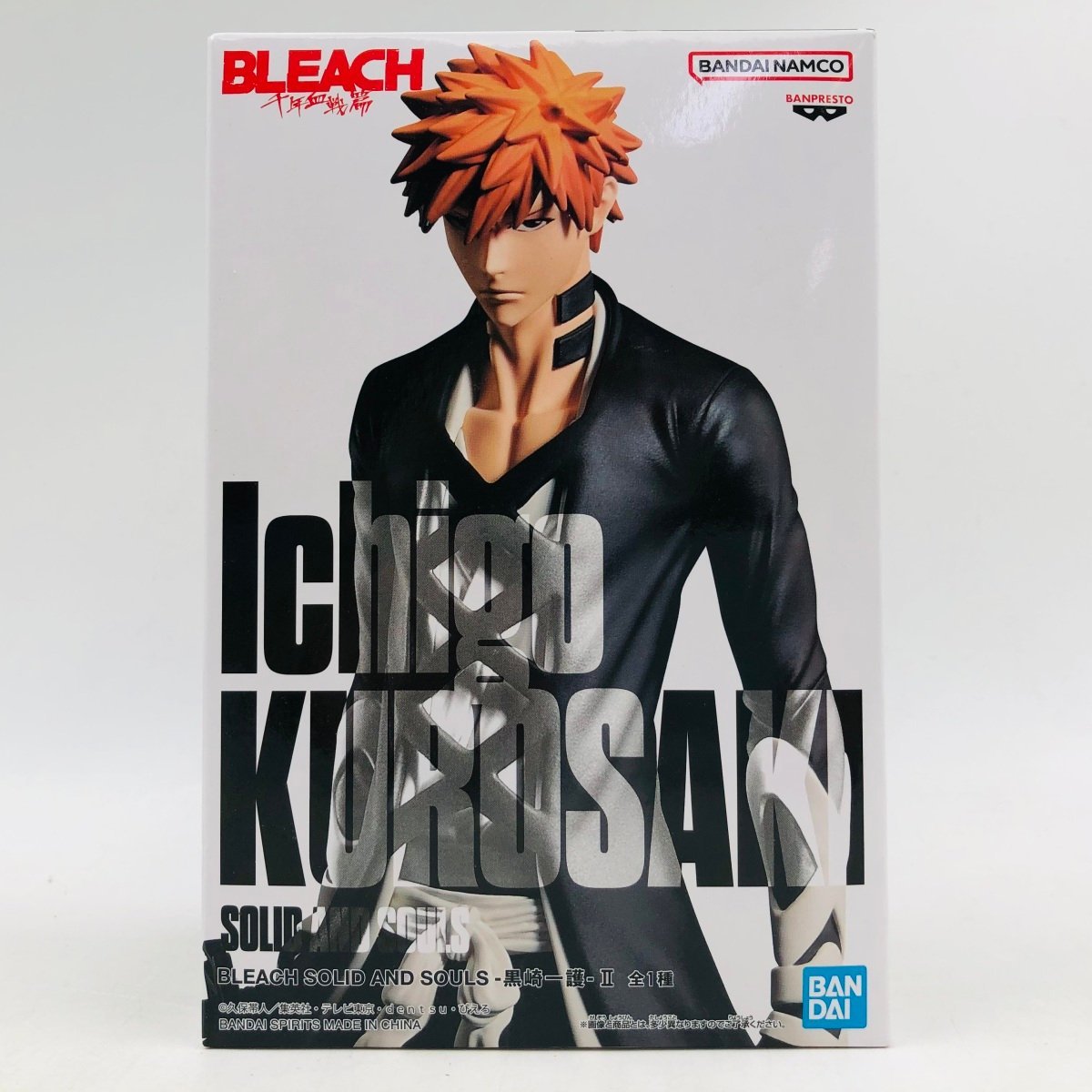 新品未開封 SOLID AND SOULS BLEACH ブリーチ 千年血戦篇 黒崎一護 II フィギュア