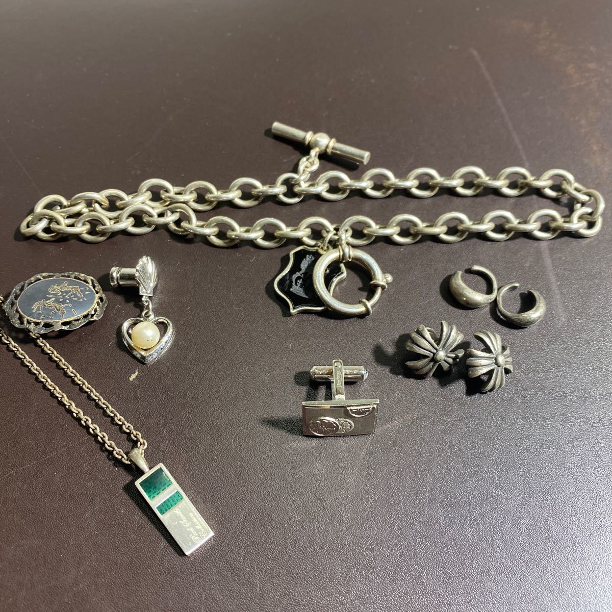 SILVER　925　SV925　K18　レディースアクセサリー　まとめ silver 銀製 アクセサリー7点 総重量85g 管理11 | レディース