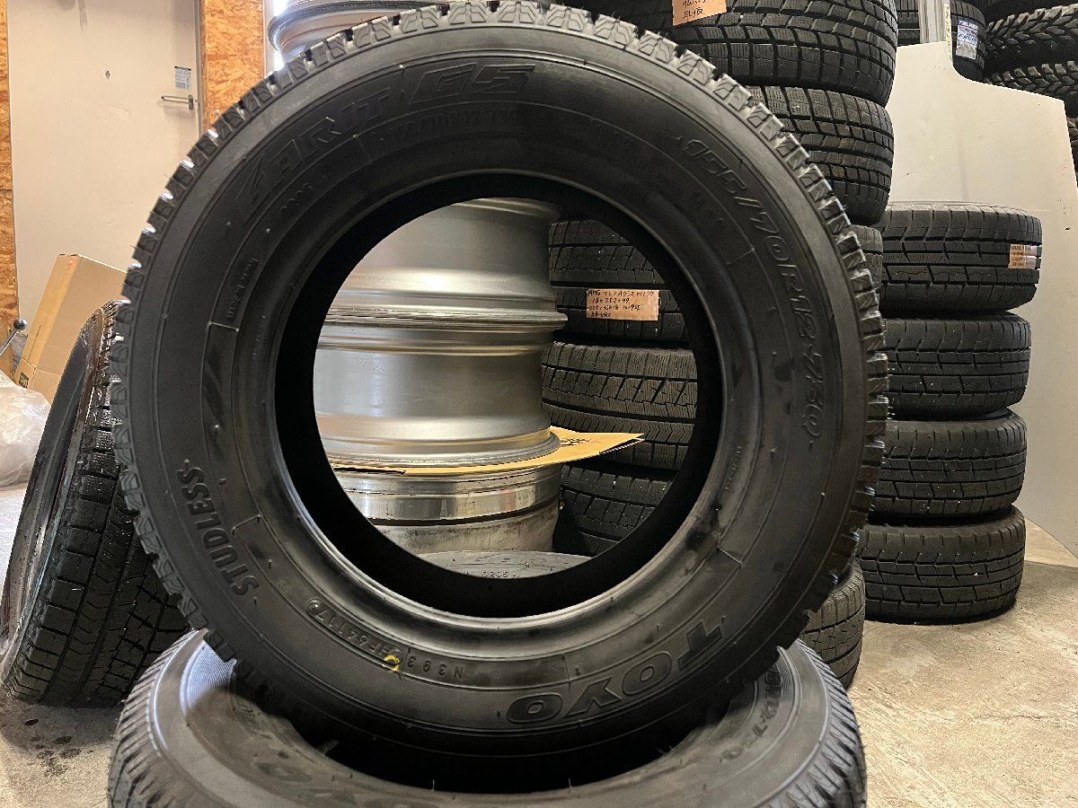 新品 未使用 155/70R12 TOYOTIRES GARIT G5 イボ付き バリ山 スタッドレスタイヤ ４本セット H
