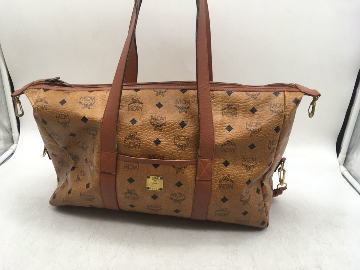 中古】MCM ボストンバッグ レトロ 中古 旅行バッグ ブラウン ブランド